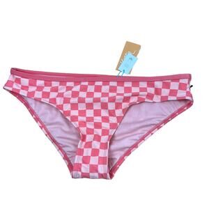 Kona Sol Women's Pink Medium Coverage Hipster Bikini Bottom - Size Large - NWT